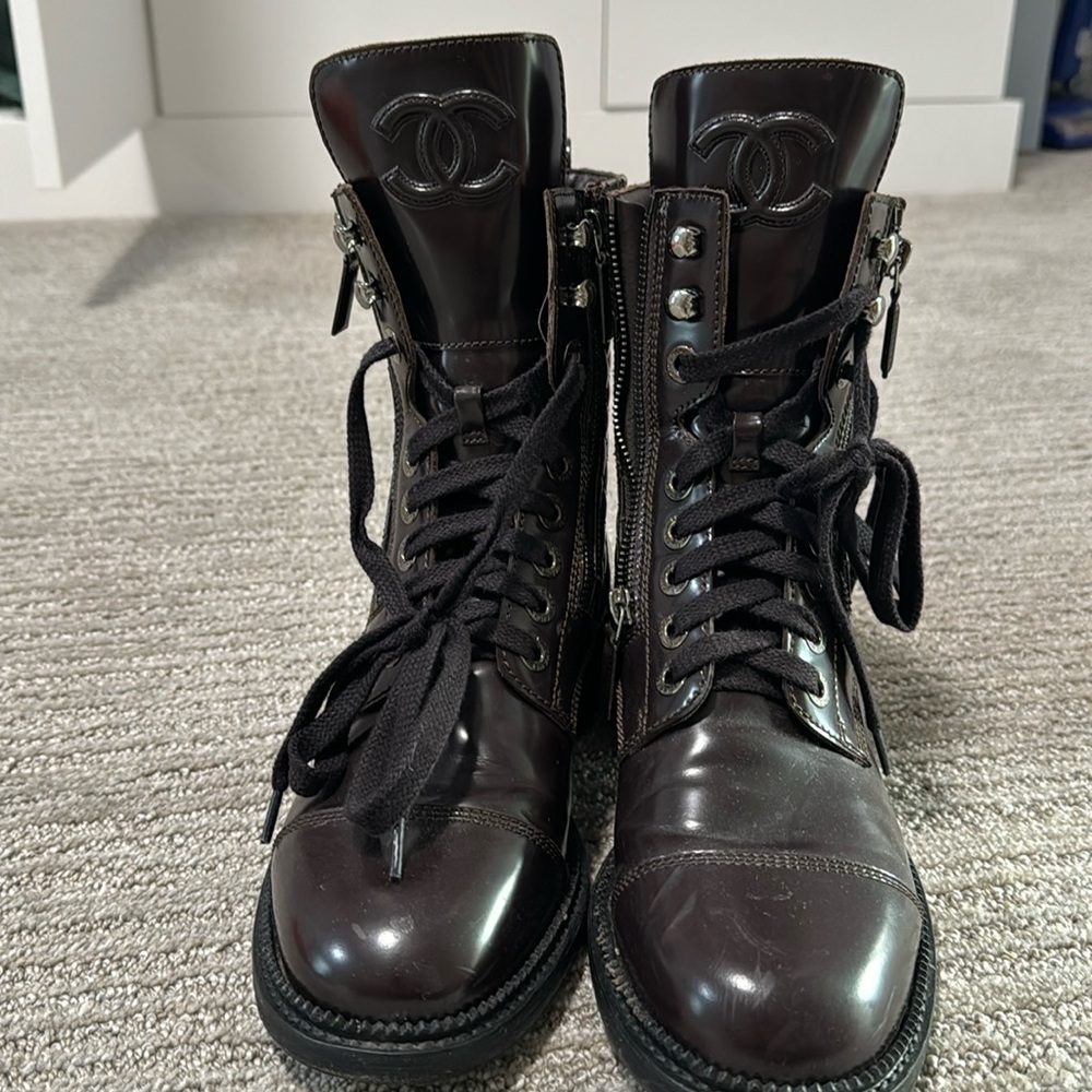 Chanel leather boots